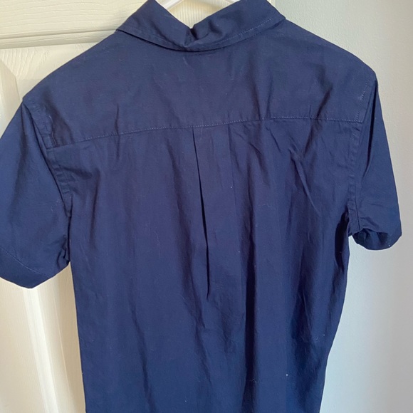 Navy blue button down with white horse NWT - Picture 3 of 3